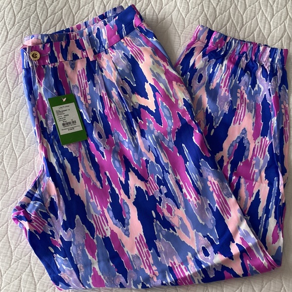 Lilly Pulitzer: SAFFRON PRINTED PANT IN AMETHYST ONE TOO MANY NWT - Picture 7 of 7